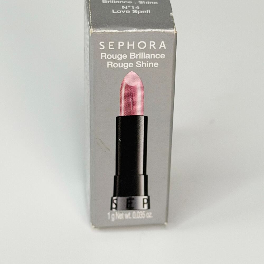 Sephora Rouge Brilliance Shine Magnolia Rosy Pink Lipstick Travel .0135 oz New - Picture 6 of 10